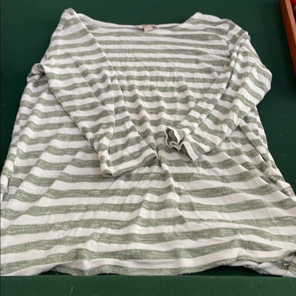 3/4 sleeve striped tunic
